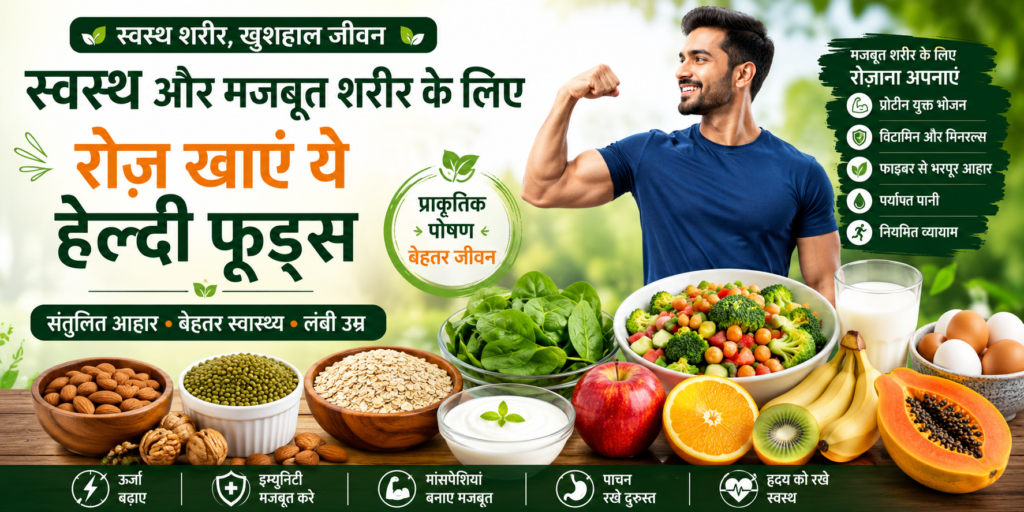 स्वस्थ और मजबूत शरीर के लिए रोज़ खाए जाने वाले हेल्दी फूड्स